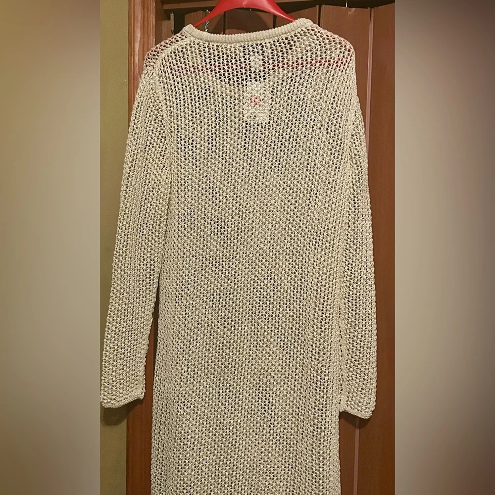 H&M Crochet look Dress beige NWT SOLD OUT SIZE XL - Picture 10 of 11